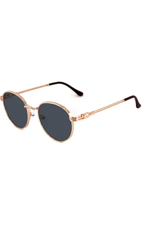 XLAB Unisex SICILIA Occhiali da sole Metallo Fumo Rotonda Polarizzata