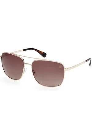 Timberland Uomo TB00044 32H Occhiali da sole Metallo Marrone Squadrata Polarizzata