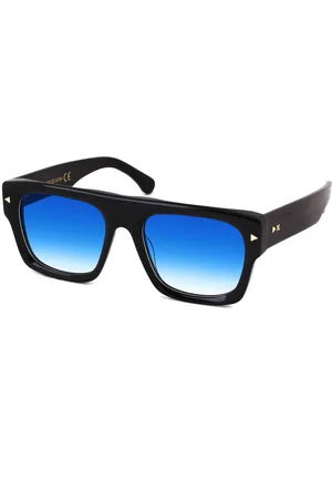 XLAB Unisex ST. JOHN Occhiali da sole Acetato Azzurro Avvolgente Sfumato