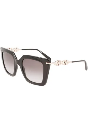 Salvatore Ferragamo Donna SF1041S 001 Occhiali da sole Plastica Grigio Squadrata Sfumato