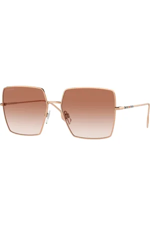 Burberry Donna BE3133 DAPHNE 133713 Occhiali da sole Metallo Rosa Squadrata Normale Sfumato