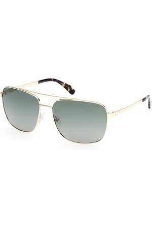 Timberland Uomo TB00044 32R Occhiali da sole Metallo Verde Squadrata Polarizzata