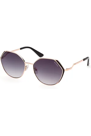 Guess Donna GU7842 28B Occhiali da sole Metallo Grigio Geometrica Normale Sfumato