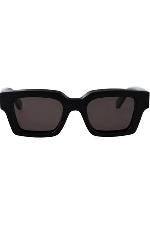 OFF-WHITE Unisex OERI008 Virgil 1007 black logo white Occhiali da sole Acetato Grigio Squadrata Normale