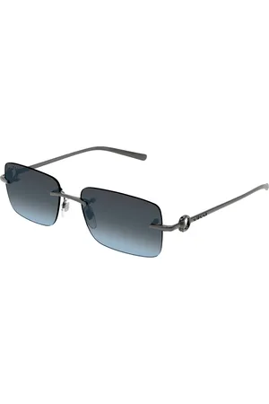 Gucci Uomo GG1703S 006 Occhiali da sole Metallo Blu Squadrata