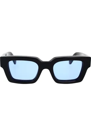 OFF-WHITE Unisex OERI126 Virgil 1040 black Occhiali da sole Acetato Azzurro Squadrata Normale