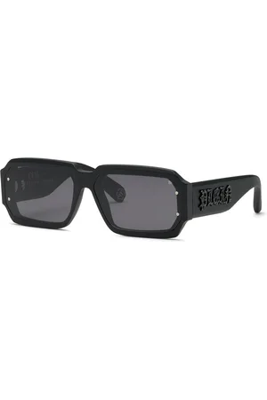 Philipp Plein Uomo SPP150 PLEIN MASTER 703 Occhiali da sole Acetato Fumo Squadrata Antiriflesso