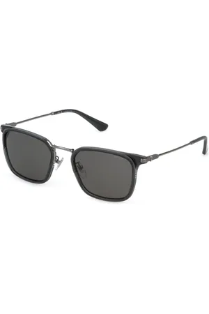 Police Uomo SPLP27 OCTANE 12 509P Occhiali da sole Metallo Fumo Squadrata Polarizzata