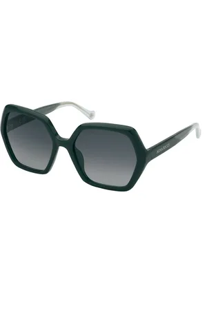 Nina Ricci Donna SNR356 06WT Occhiali da sole Acetato Fumo Geometrica Normale Sfumato