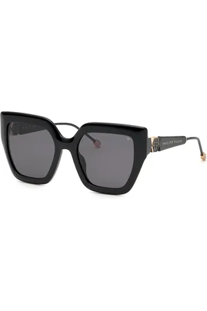 Philipp Plein Donna SPP064S PLEIN QUEEN 700 Occhiali da sole Acetato Fumo Geometrica Normale
