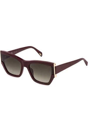 Police Donna SPLR22 SECRET 2 0AR3 Occhiali da sole Acetato Marrone Cat Eye Normale Sfumato