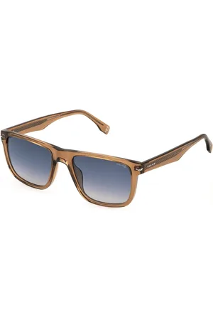 Police Uomo SPLQ83 CHAMP 14 805 Occhiali da sole Acetato Fumo Squadrata Normale Sfumato