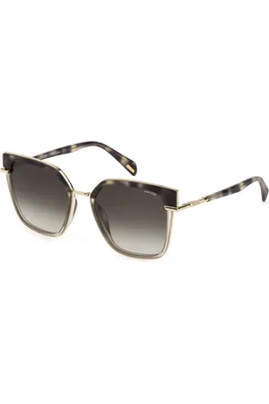 Police Donna SPLG24 MERMAID 4 300K Occhiali da sole Metallo Marrone Squadrata Normale Sfumato