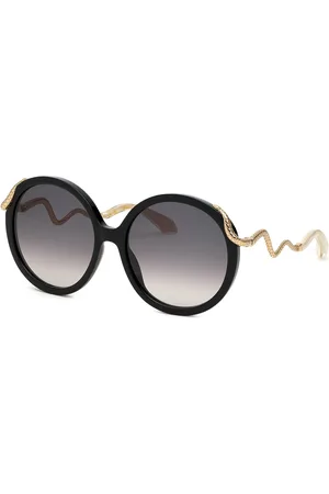 Roberto Cavalli Donna SRC004M 700 Occhiali da sole Acetato Fumo Rotonda Normale Sfumato