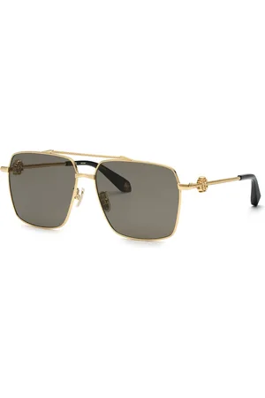 Roberto Cavalli Unisex SRC036V 400P Occhiali da sole Metallo Marrone Squadrata Polarizzata