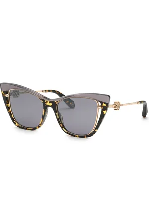 Roberto Cavalli Donna SRC033V 4APX Occhiali da sole Metallo Fumo Farfalla Normale Specchiato