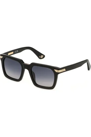 Police Uomo SPLP29 FORTY 2 700Y Occhiali da sole Acetato Fumo Squadrata Normale Sfumato