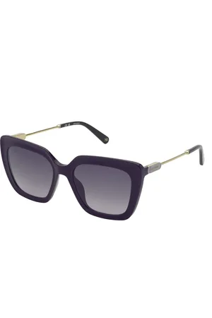 Nina Ricci Donna SNR379 06NZ Occhiali da sole Acetato Fumo Squadrata Normale Sfumato