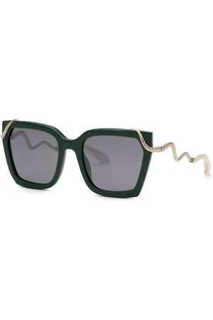 Roberto Cavalli Donna SRC034M D80X Occhiali da sole Acetato Fumo Farfalla Normale Specchiato