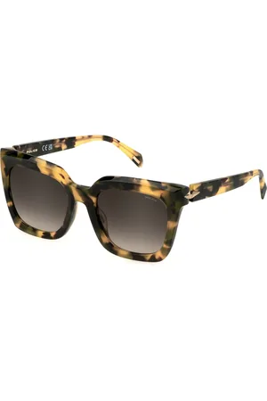 Police Donna SPLL99 PANTHER 1 0AGG Occhiali da sole Acetato Marrone Squadrata Normale Sfumato