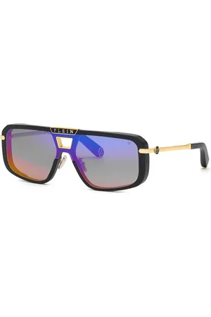Philipp Plein SPP008M PLEIN LEGACY 703V Occhiali da sole Fumo Maschera Specchiato