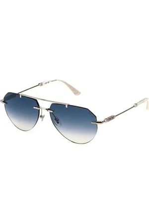 Police Uomo SPLN42 HORIZON 11 579 Occhiali da sole Metallo Blu Pilot Normale Sfumato