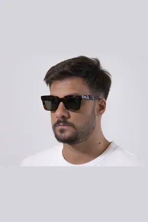 XLAB Unisex PANAREA Occhiali da sole Acetato Azzurro Squadrata Polarizzata