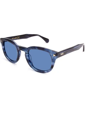 XLAB Unisex 8004 Occhiali da sole Acetato Azzurro Pantos Polarizzata