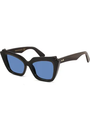 XLAB Donna NAXOS Occhiali da sole Acetato Azzurro Cat Eye Polarizzata