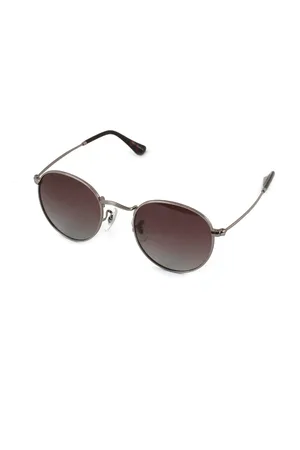 EXIT Bambino OCCH. SOLE BAMB. MET. TK0918 C.05 ARG. L./MAR. SF. *3P Occhiali da sole Metallo Marrone Rotonda Polarizzata Sfumato