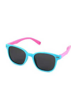 EXIT Bambino OCCH. SOLE BAMB. PLAST. S8222 C.27 -ROSA/FUMO *3P Occhiali da sole Plastica Grigio Squadrata Polarizzata