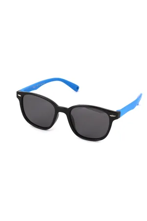 EXIT Bambino OCCH. SOLE BAMB. PLAST. S8222 C.18 LUC.-AZZURRO/FUMO *3P Occhiali da sole Plastica Grigio Squadrata Polarizzata