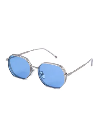 XLAB Unisex Capri Occhiali da sole Metallo Azzurro Geometrica Polarizzata