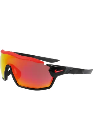 Nike Unisex SHOW X RUSH M DZ7370 010 Occhiali da sole Bio-iniettato Rosso Maschera Normale Fotocromatiche
