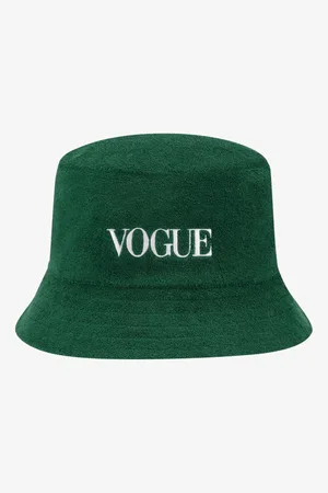 VOGUE Collection Cappello da pescatore VOGUE in spugna verde con logo ricamato