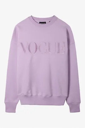 VOGUE Collection Felpa VOGUE lilla con logo ricamato