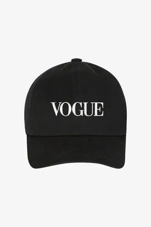 VOGUE Collection Cappellino VOGUE nero con logo ricamato bianco