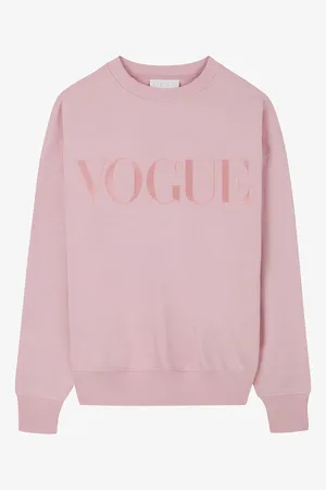 VOGUE Collection Felpa VOGUE rosa chiaro con logo ricamato