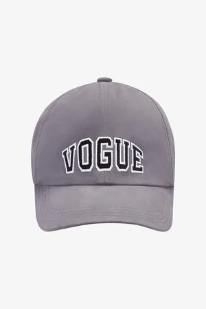 VOGUE Collection Cappellino VOGUE Editions grigio con patch logo college nero