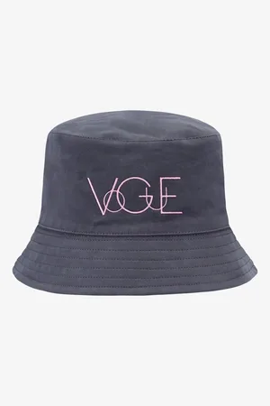 VOGUE Collection Cappello da pescatore VOGUE Icons grigio con logo ricamato rosa