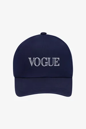 VOGUE Collection Cappellino VOGUE Handcraft Edition blu notte con logo ricamato