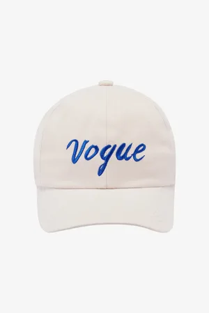 VOGUE Collection Cappellino VOGUE Icons ecru con logo ricamato blu