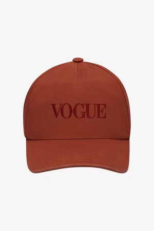 VOGUE Collection Cappellino VOGUE Handcraft Edition rosso ruggine con logo ricamato