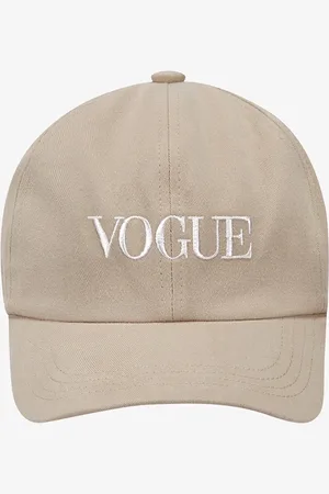 VOGUE Collection Cappellino VOGUE Stripes Edition beige con logo ricamato bianco