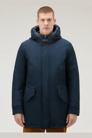 Woolrich Uomo Polar Parka in Ramar Cloth con collo alto Blu
