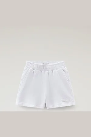 Woolrich Pantaloncini da bambina in puro cotone felpato Bianco