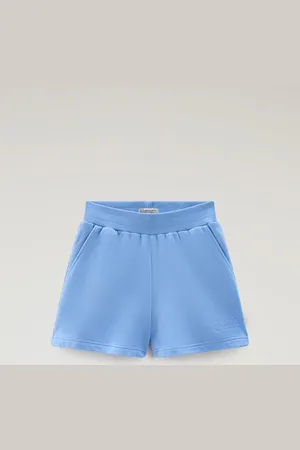 Woolrich Pantaloncini da bambina in puro cotone felpato Blu