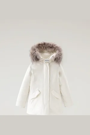 Woolrich Arctic Parka da bambina con pelliccia removibile Bianco