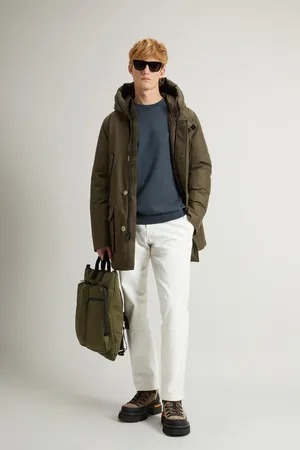 Woolrich Uomo Arctic Parka in Ramar Cloth Verde