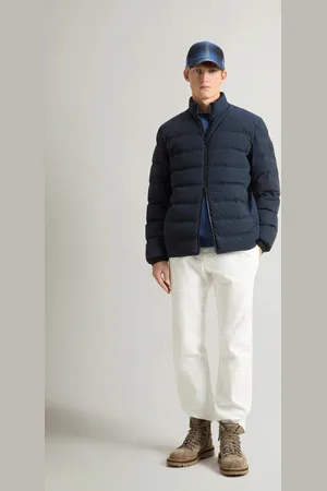 Woolrich Uomo Piumino Bering in nylon elasticizzato Blu